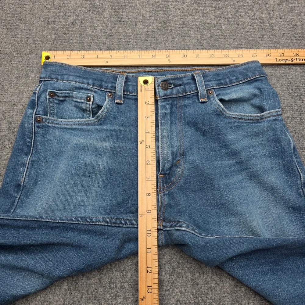 Levi's 505 Regular Fit Jeans Mens 30x30 Blue Stretch Straight Leg Denim Levi